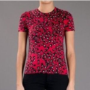 DvF GELASSIA TIGER EYE RED SWEATER - US SMALL